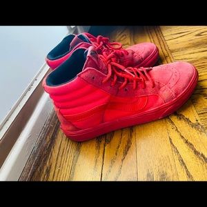 Men’s red high top vans